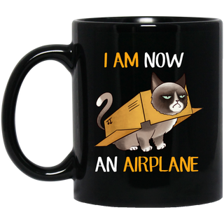 I Am Now An Airplane Cat Mugs