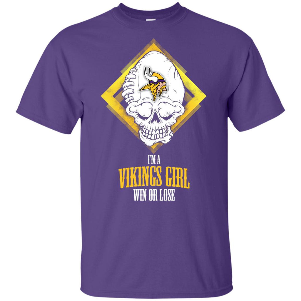 Minnesota Vikings Girl Win Or Lose Tee Shirt Halloween Gift