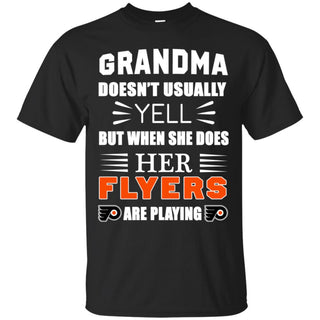 Cool Grandma Doesn't Usually Yell She Does Her Philadelphia Flyers T Shirts