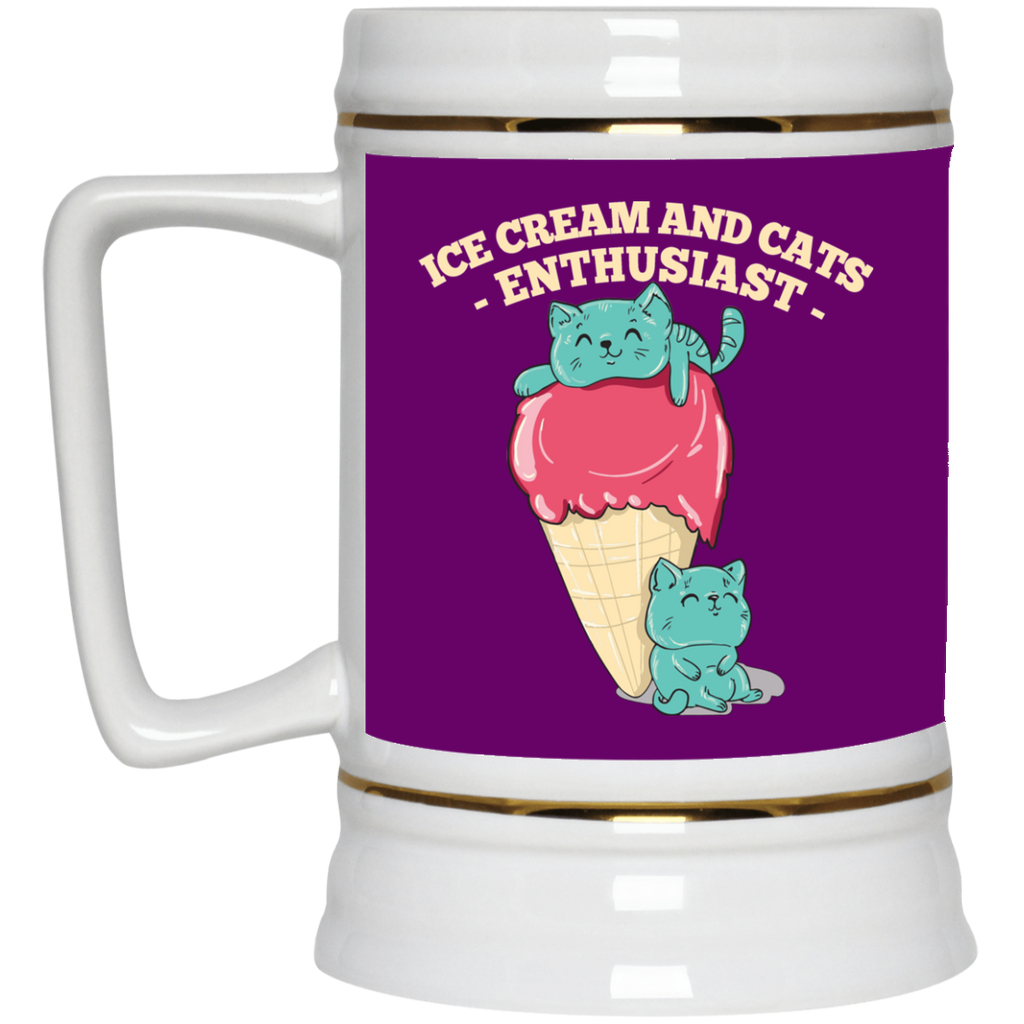 Ice Cream And Cats Enthusiast Mugs