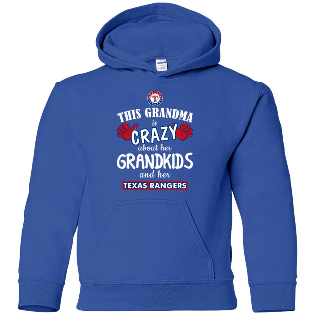 Funny This Grandma Is Crazy About Her Grandkids And Her Texas Rangers T Shirts