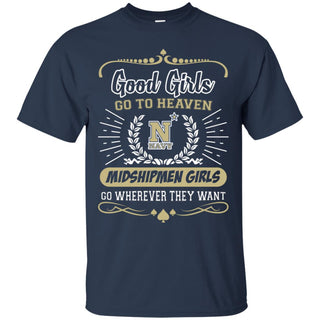 Good Girls Go To Heaven Navy Midshipmen Girls Tshirt For Fans