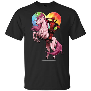 Deadpool On An Unicorn T Shirts