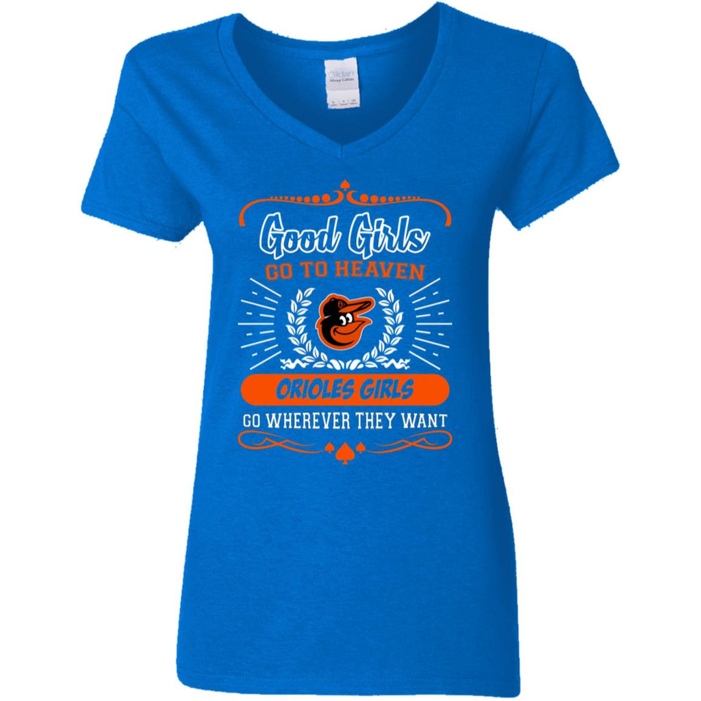 Good Girls Go To Heaven Baltimore Orioles Girls T Shirts