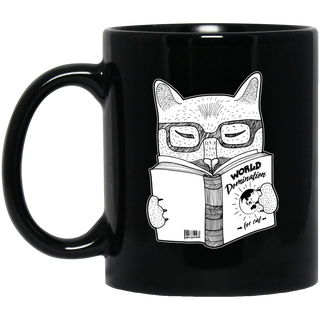 Nice Cat Mugs - World Domination For Cats, is a cool gift for you