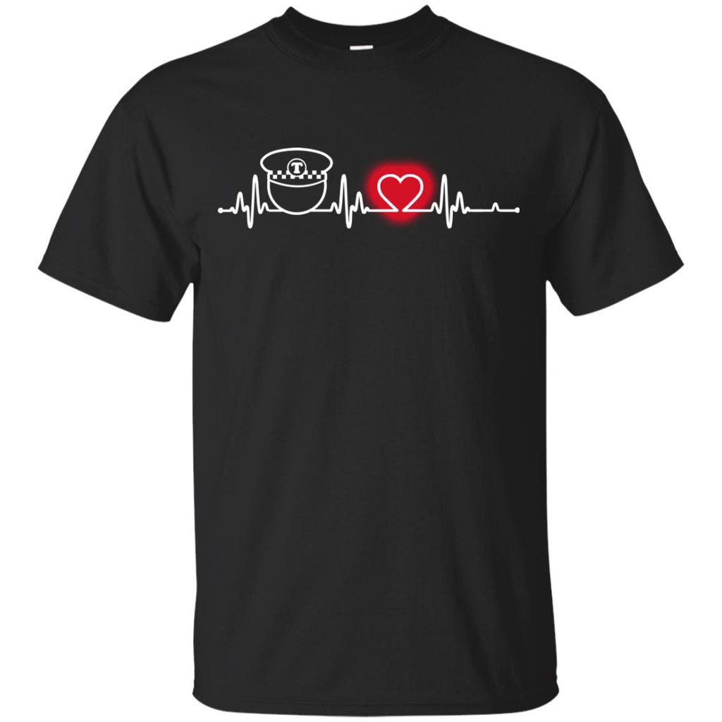 Heart Beat Red Bus Driver Tshirt For Lover