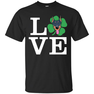 Funny Dobermann Dog Shirt Love Animals St. Patrick's Day Gift