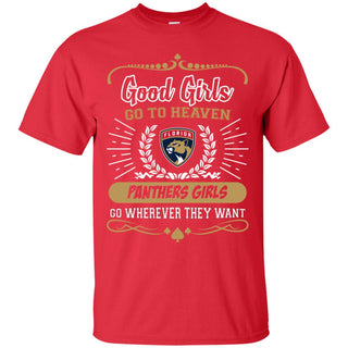 Good Girls Go To Heaven Florida Panthers Girls Tshirt For Fans