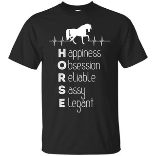 Heart Rate In Horse Tee Shirt for Equestrian Lover