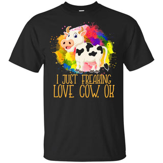 Watercolor I Just Freaking Love Cow T Shirt For Lover