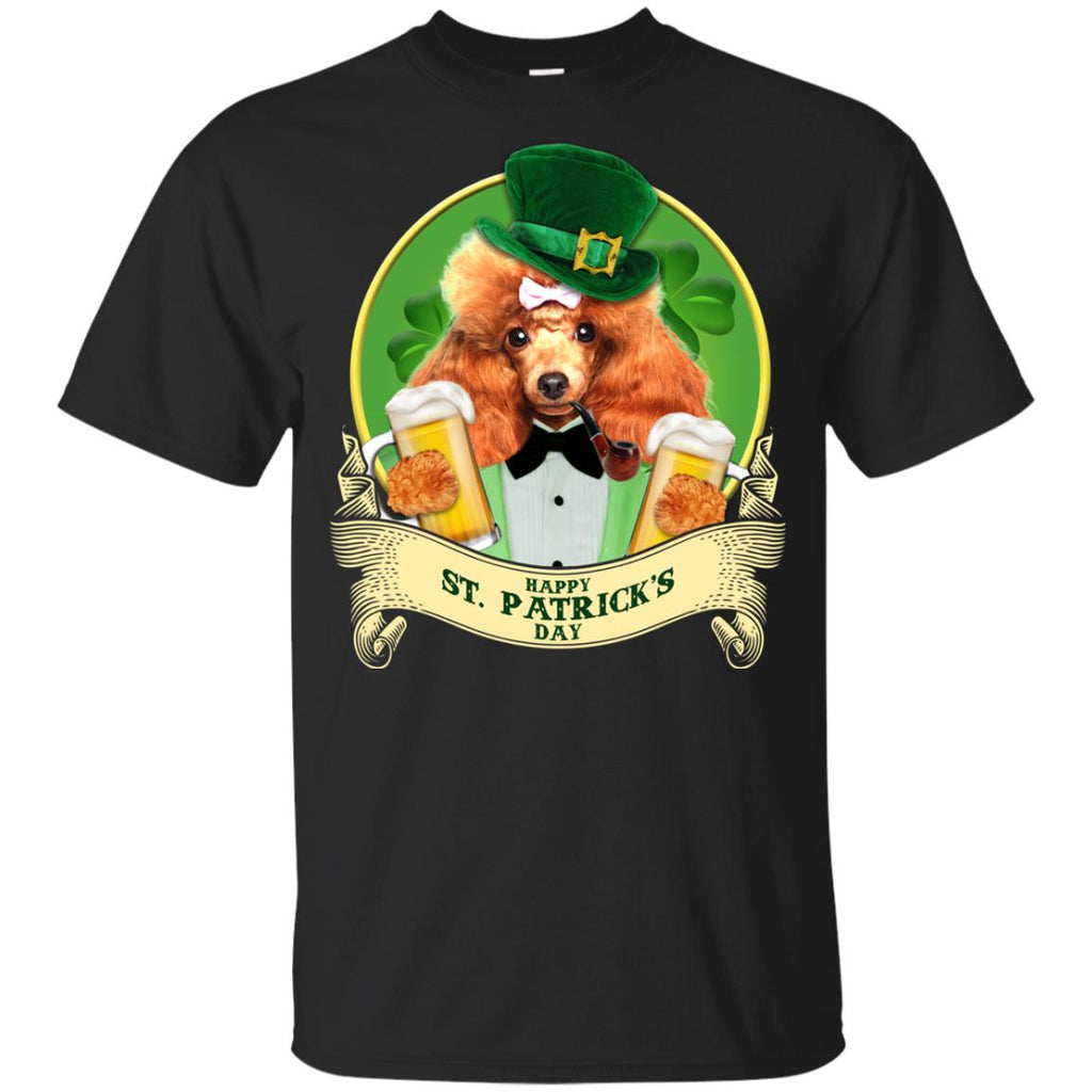 Funny Poodle Tshirt Happy St Patrick's Day Poo Dog Gift