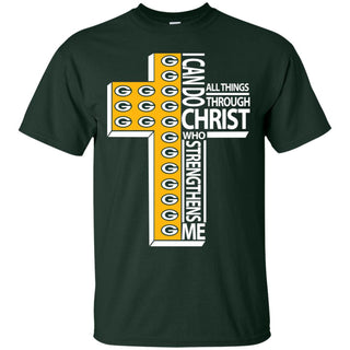 Gorgeous I Can Do All Things Through Christ Green Bay Packers Tshirt