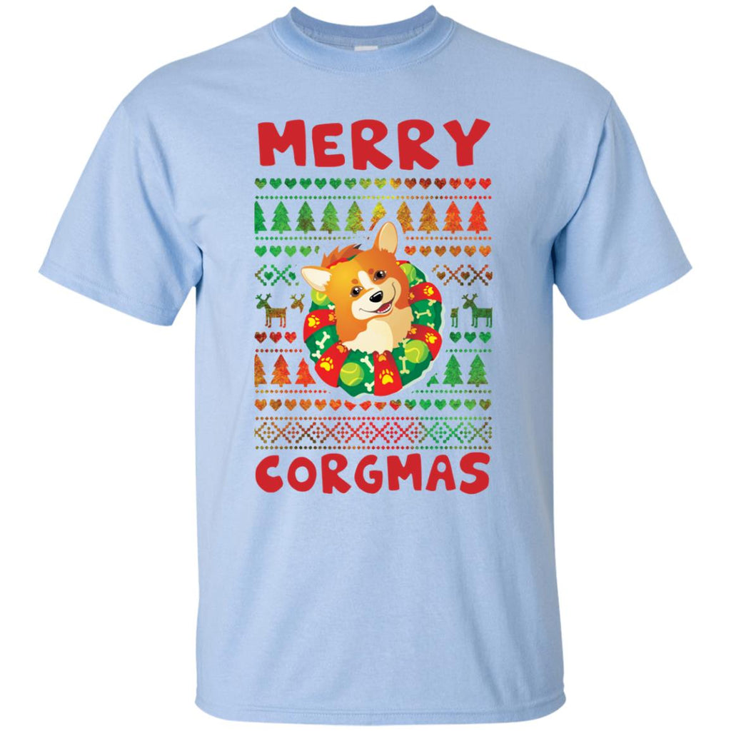 White Merry Corgmas Awesome Christmas Corgi TShirt For Lover
