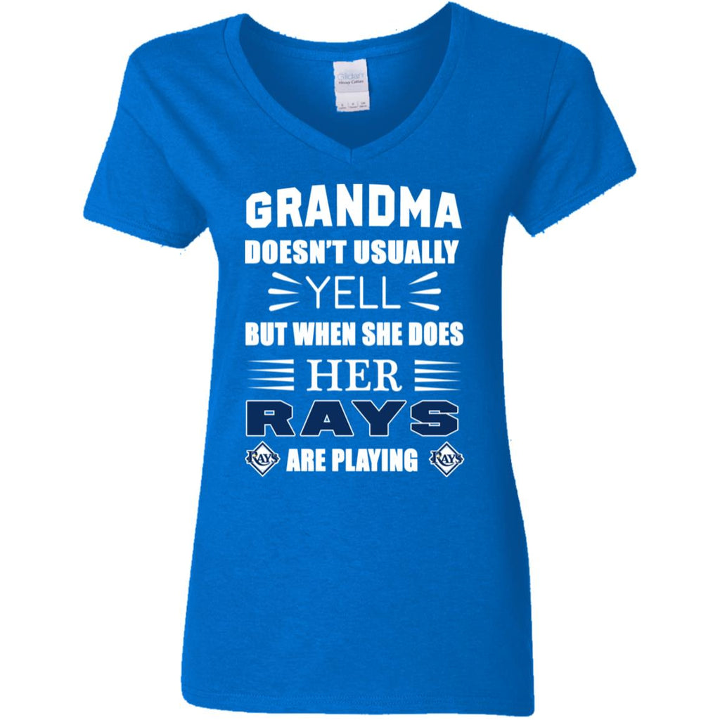 Cool Grandma Doesn't Usually Yell She Does Her Tampa Bay Rays T Shirts
