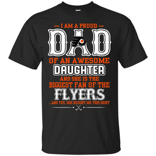 Proud Of Dad with Daughter Daughter Philadelphia Flyers Tshirt For Fan