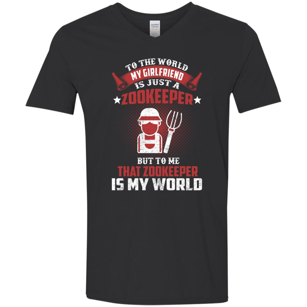 To The World My Girlfriend Is Just A Zookeeper Tee Shirt Gift