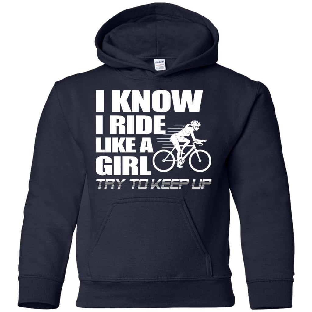 Nice Cycling Tee Shirt I know I ride like a girl try to keep up