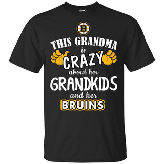 Grandma Is Crazy About Her Grandkids And Her Boston Bruins Tshirt