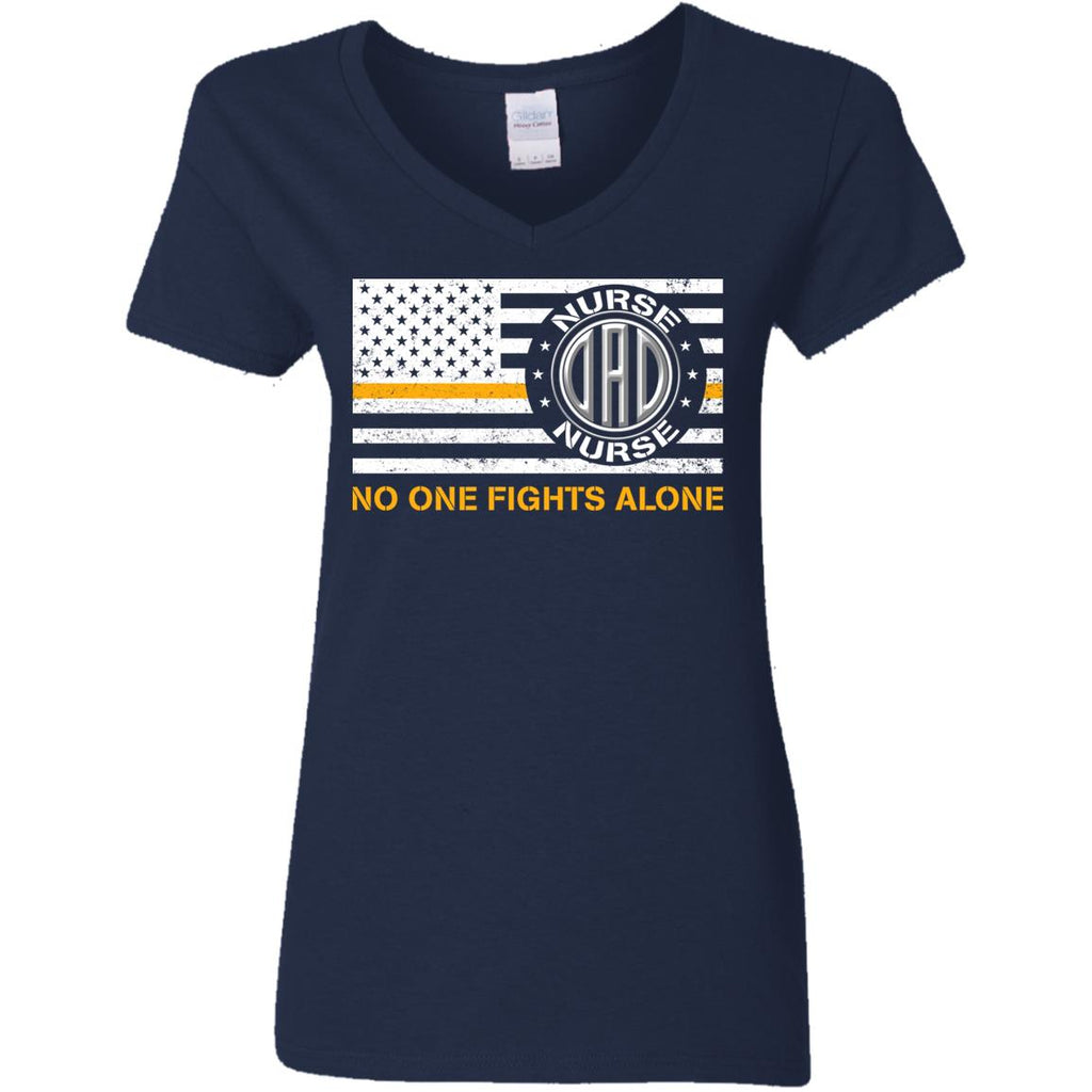 Dad Nurse No One Fights Alone T Shirt