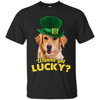 Funny Labrador Tshirt Wanna Get Lucky St. Patrick's Day Lab Dog Gift