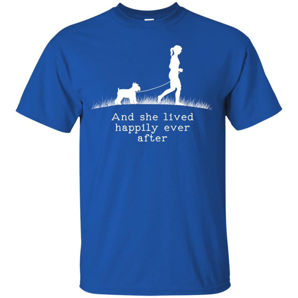 Schnauzer And She Lived Happily Dog Tshirt For Lover