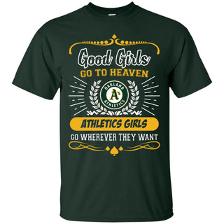 Good Girls Go To Heaven Oakland Athletics Girls Tshirt For Fans