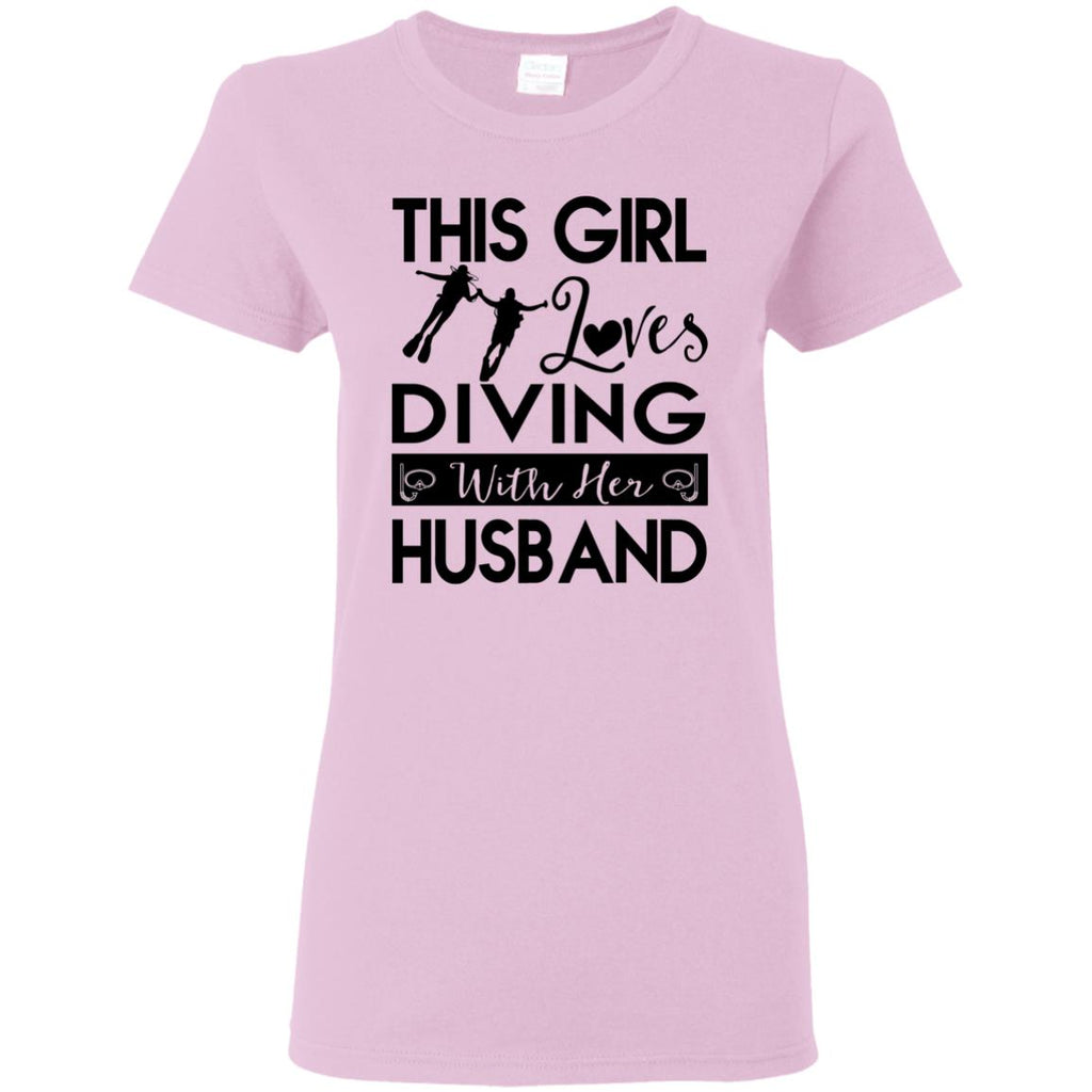 This Girl Loves Diving With Her Husband Gift Tee Shirt