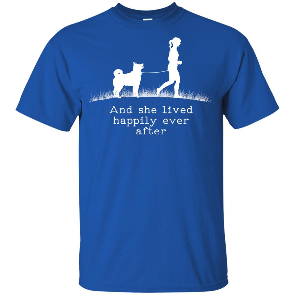 Siberian Husky And She Lived Happily Dog Tshirt For Lover