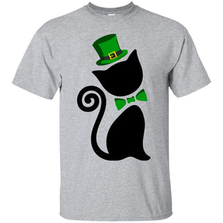 Funny Cat Tee Shirt White Lucky For St. Patrick's Day Kitten Gift