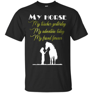 My Horse My Friend Forever Horse Girls Tee Shirt For Equestrian Tshirt