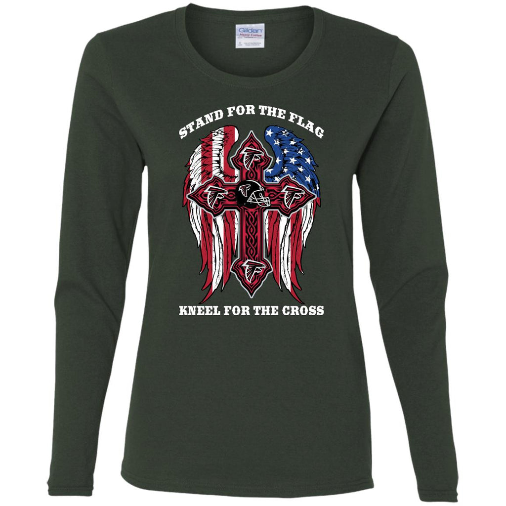 Incredible Stand For The Flag Kneel For The Cross Atlanta Falcons Tshirt
