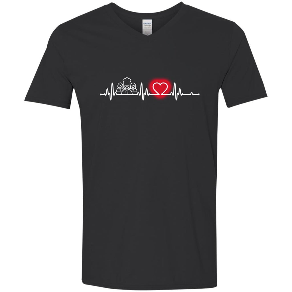 Heart Beat Red Restaurant Career Tshirt For Lover