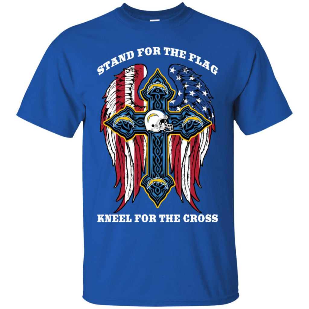 Stand For The Flag Kneel For The Cross Los Angeles Chargers Tshirt