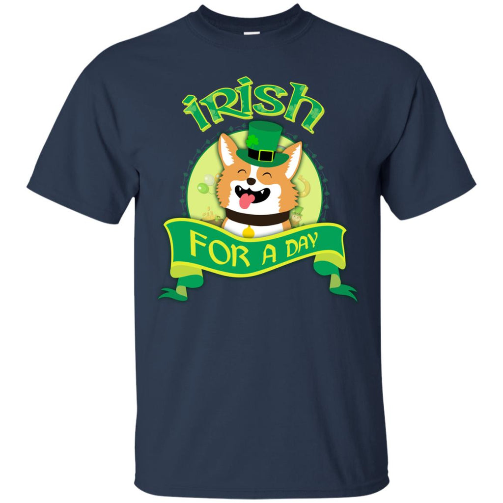 Funny Corgi Dog Shirt Irish For A Day As St. Patrick's Day Gift