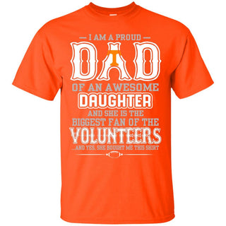Proud Of Dad with Daughter Daughter Tennessee Volunteers Tshirt