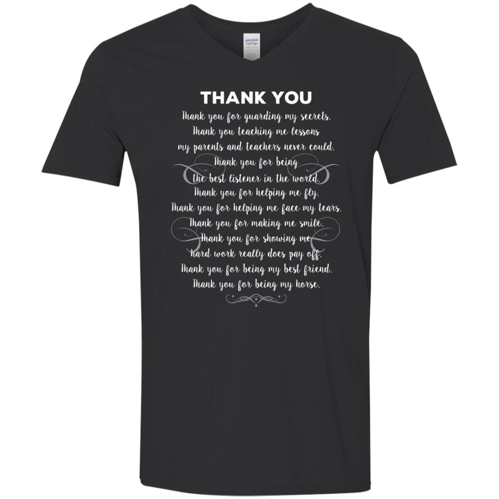 Thank You For Being My Horse Tshirt For Equestrian Lover