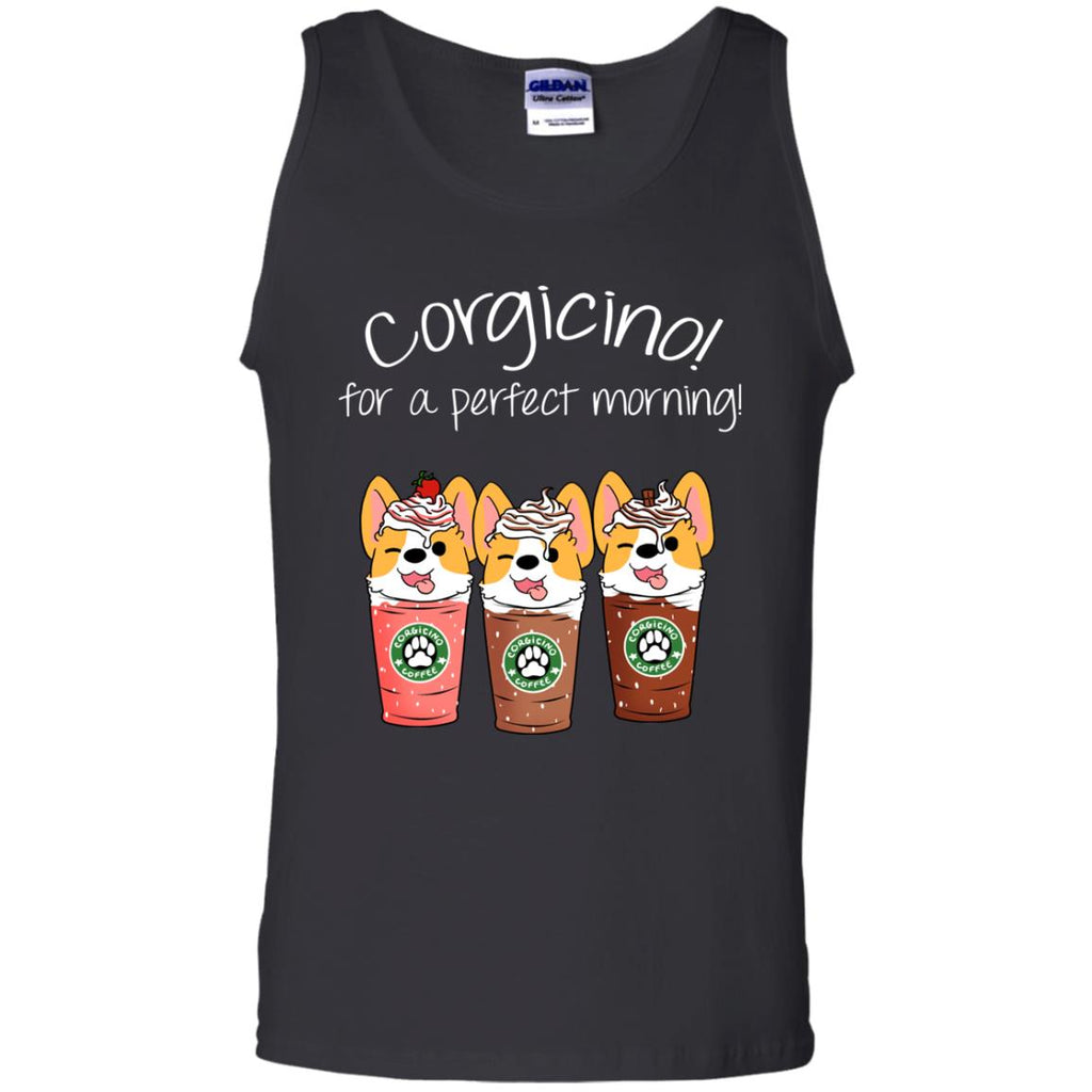 Corgicino For A Perfect Morning Funny Tshirt For Pembroke Dog Lover