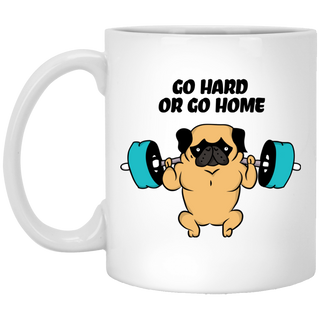 Nice Pug Mug - Go Hard Or Go Home is an awesome gift for friends