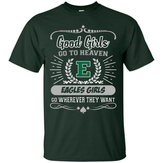 Good Girls Go To Heaven Eastern Michigan Eagles Girls Tshirt For Fans