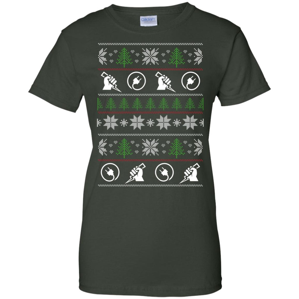 Ugly Sweater Electrician Symbol Tee Shirt Gift