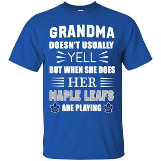 Cool Grandma Doesn't Usually Yell She Does Her Toronto Maple Leafs T Shirts