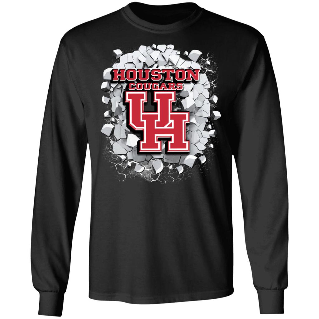 Amazing Earthquake Art Houston Cougars T Shirt