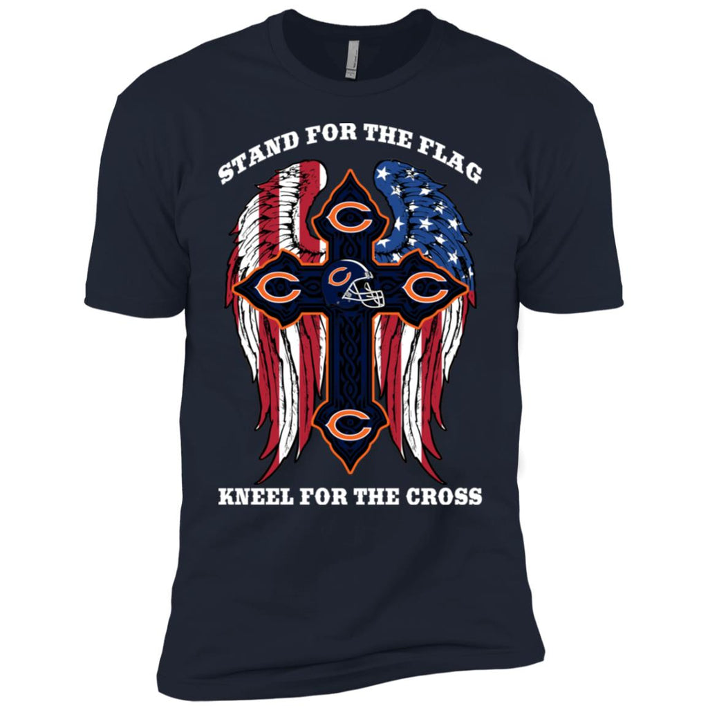 Incredible Stand For The Flag Kneel For The Cross Chicago Bears Tshirt