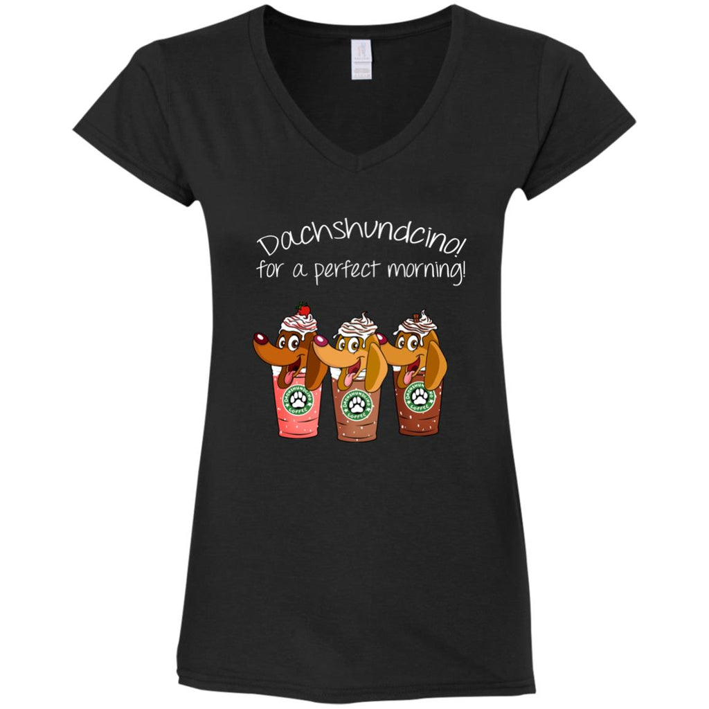 Dachshundcino For A Perfect Morning Funny Tee Shirt