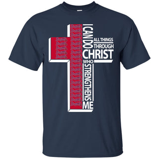 Gorgeous I Can Do All Things Through Christ Atlanta Braves Tshirt