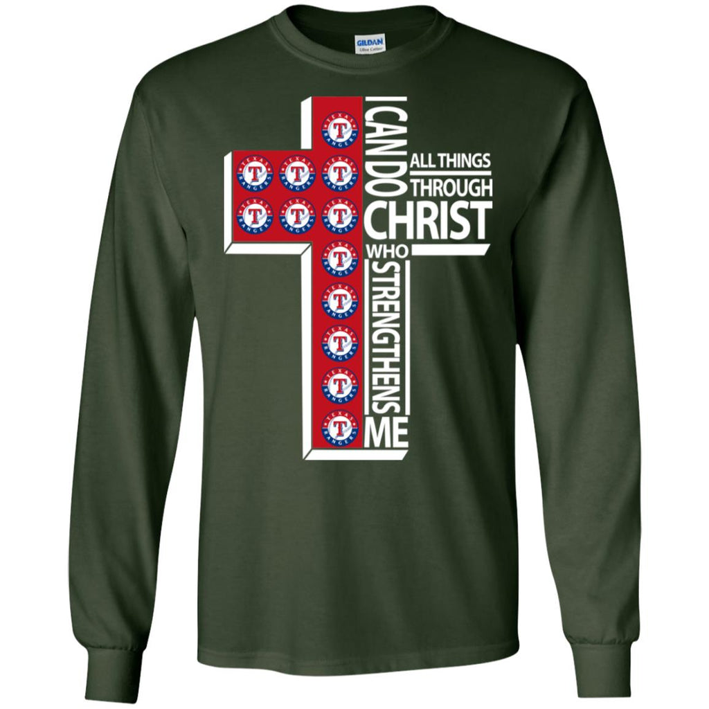 Gorgeous I Can Do All Things Through Christ Texas Rangers T Shirts