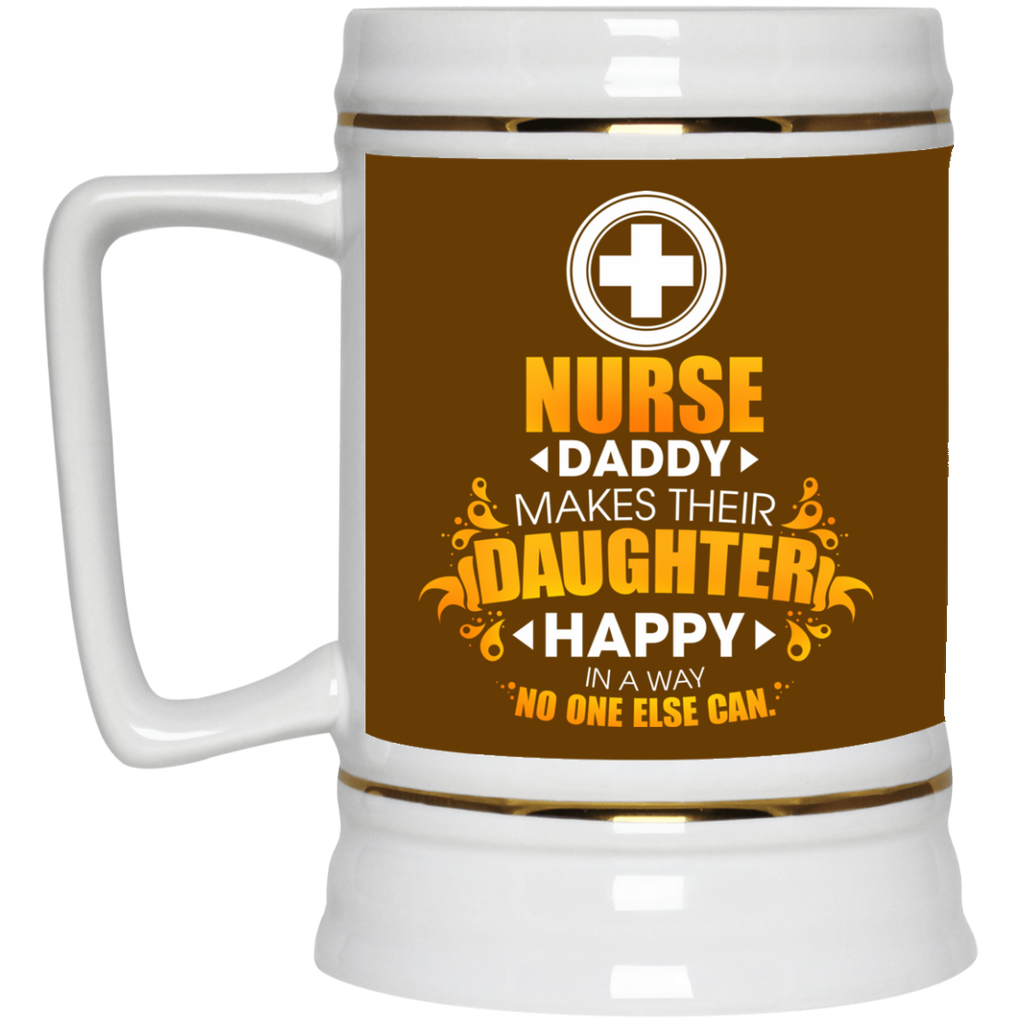 Nurse Daddy Makes Their Daughter Happy Mugs