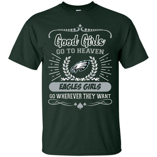 Good Girls Go To Heaven Philadelphia Eagles Girls Tshirt For Fans