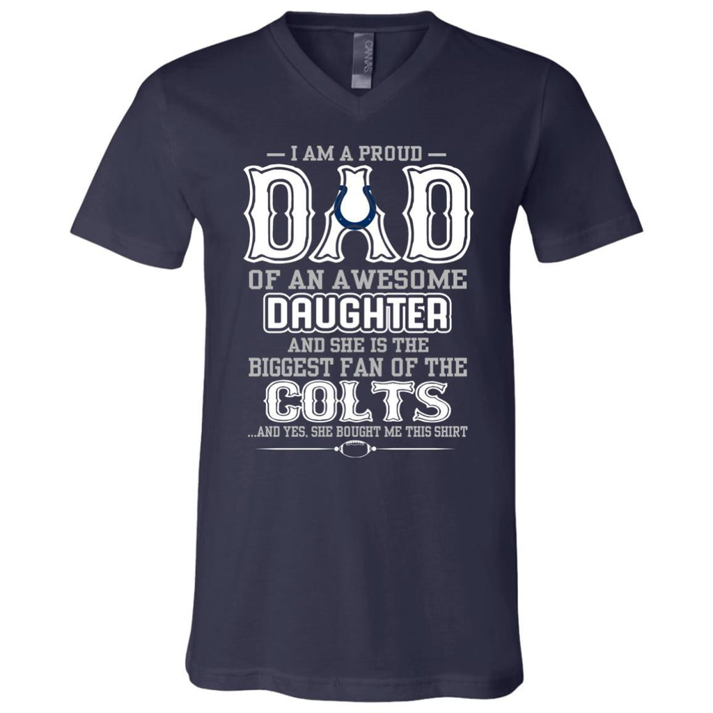 Proud Of Dad with Daughter Indianapolis Colts Tshirt For Fan