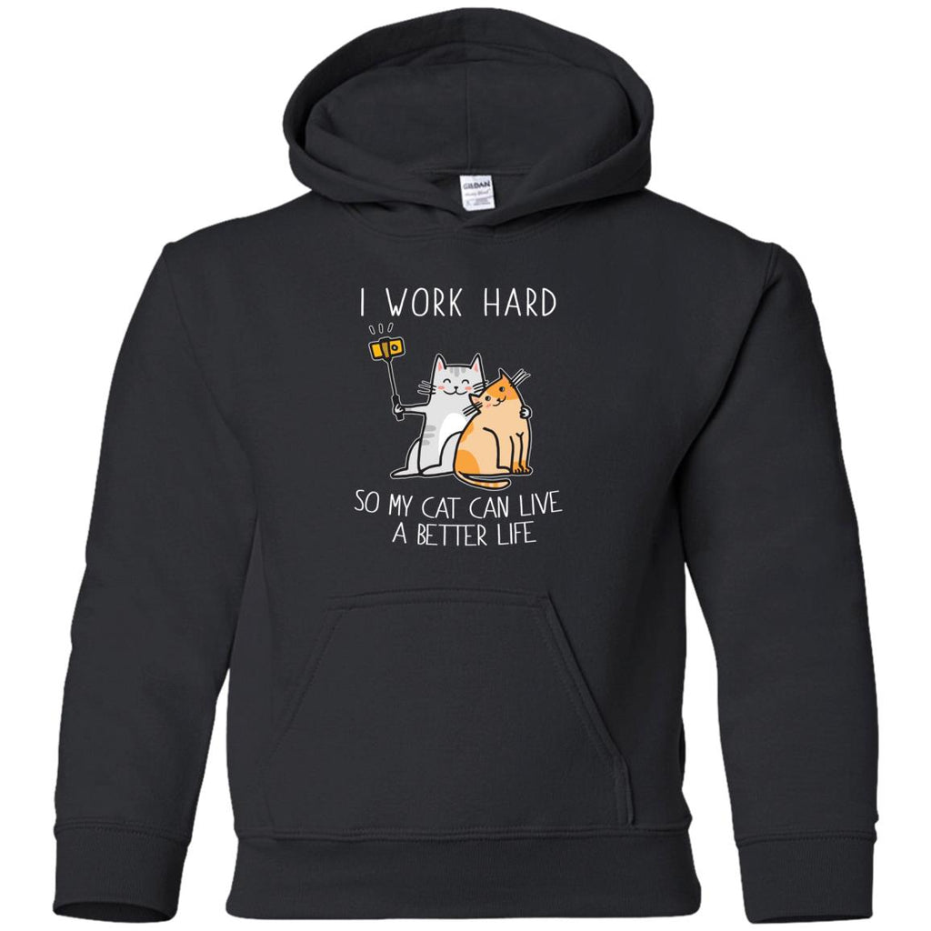 I Work Hard So My Cat Can Live A Better Life Cat Tshirt for kitten gift